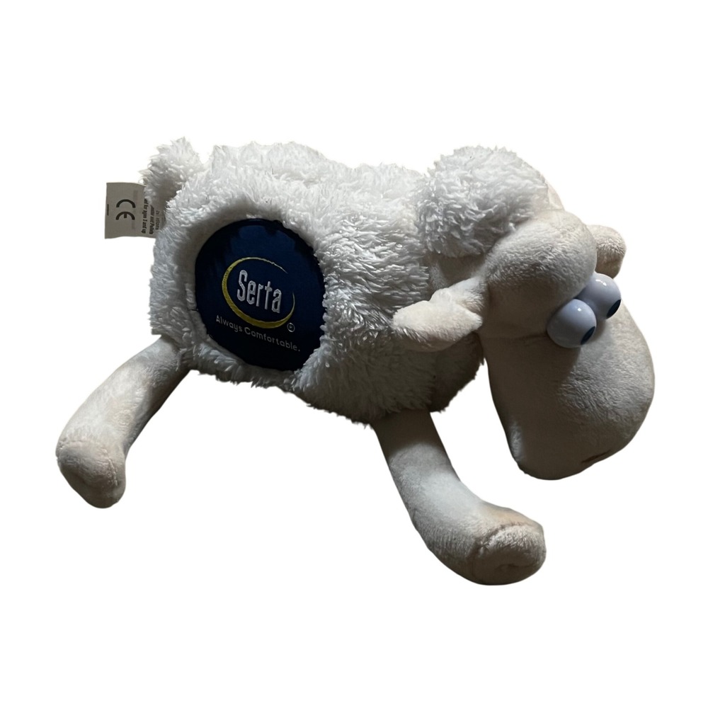 Serta Counting Sheep #3 Plush White Advertising Collectible Stuffed‎ Animal 8"